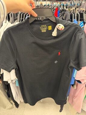 Polo Ralph Lauren Men’s Black Crewneck Tee with Red Pony